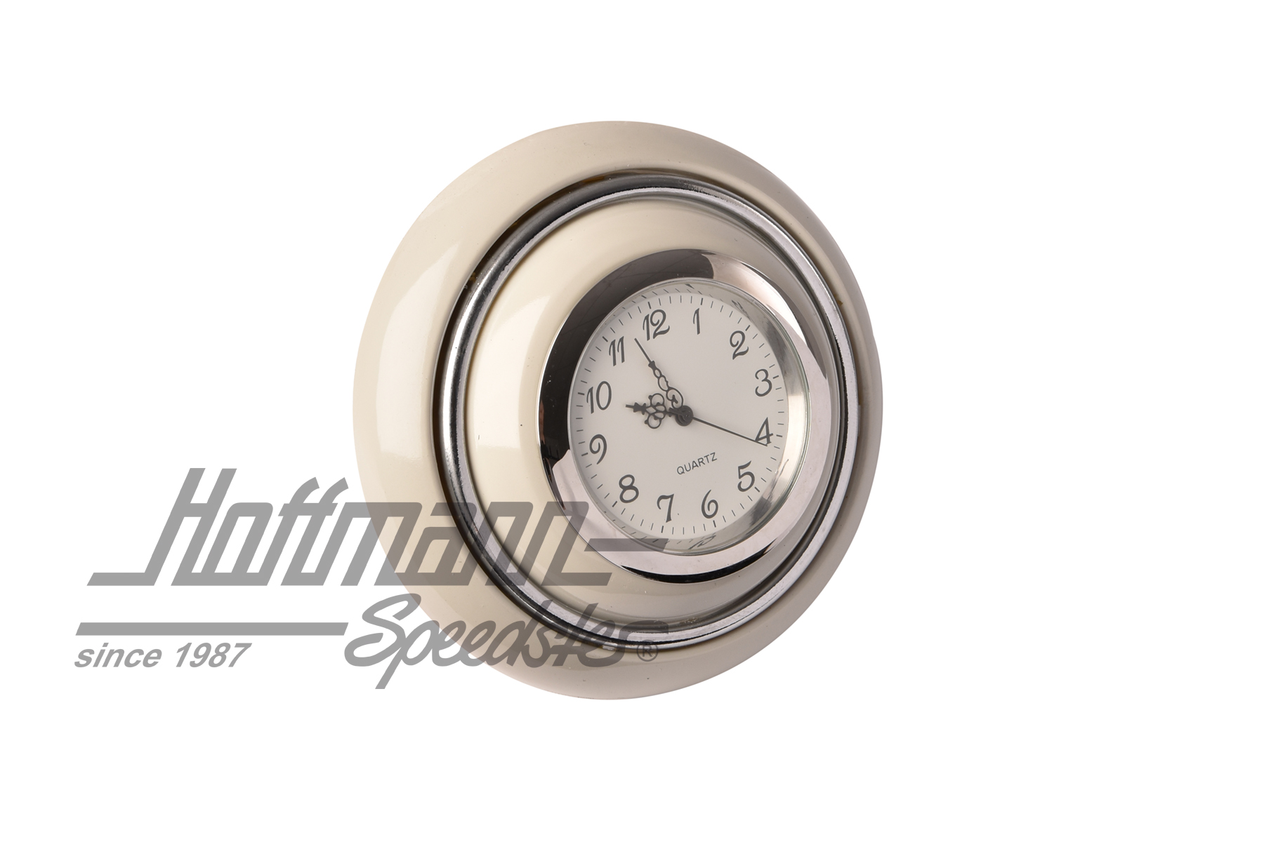 Hupenknopf, mit Uhr, Käfer/Bus, grau