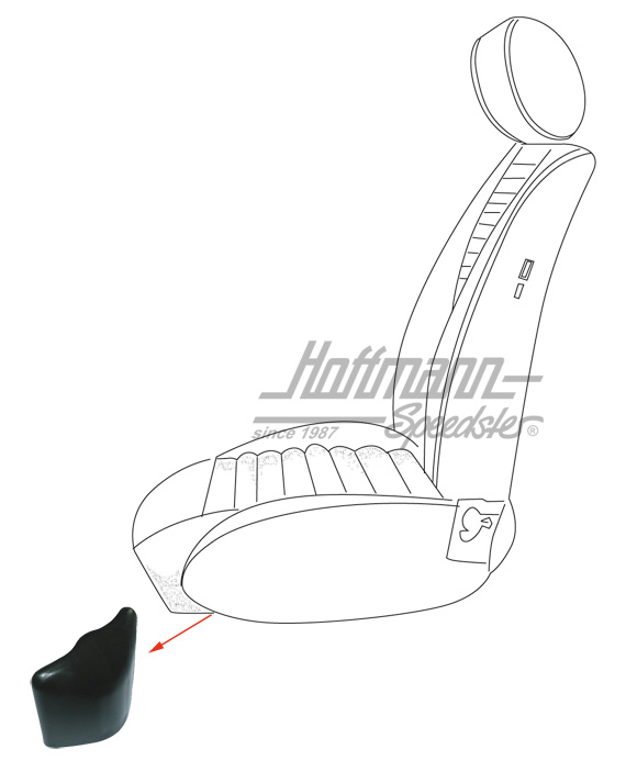 Knopf, Sitzverstellung(Tunnel), schwarz Knopf, Sitzverstellung(Tunnel), schwarz