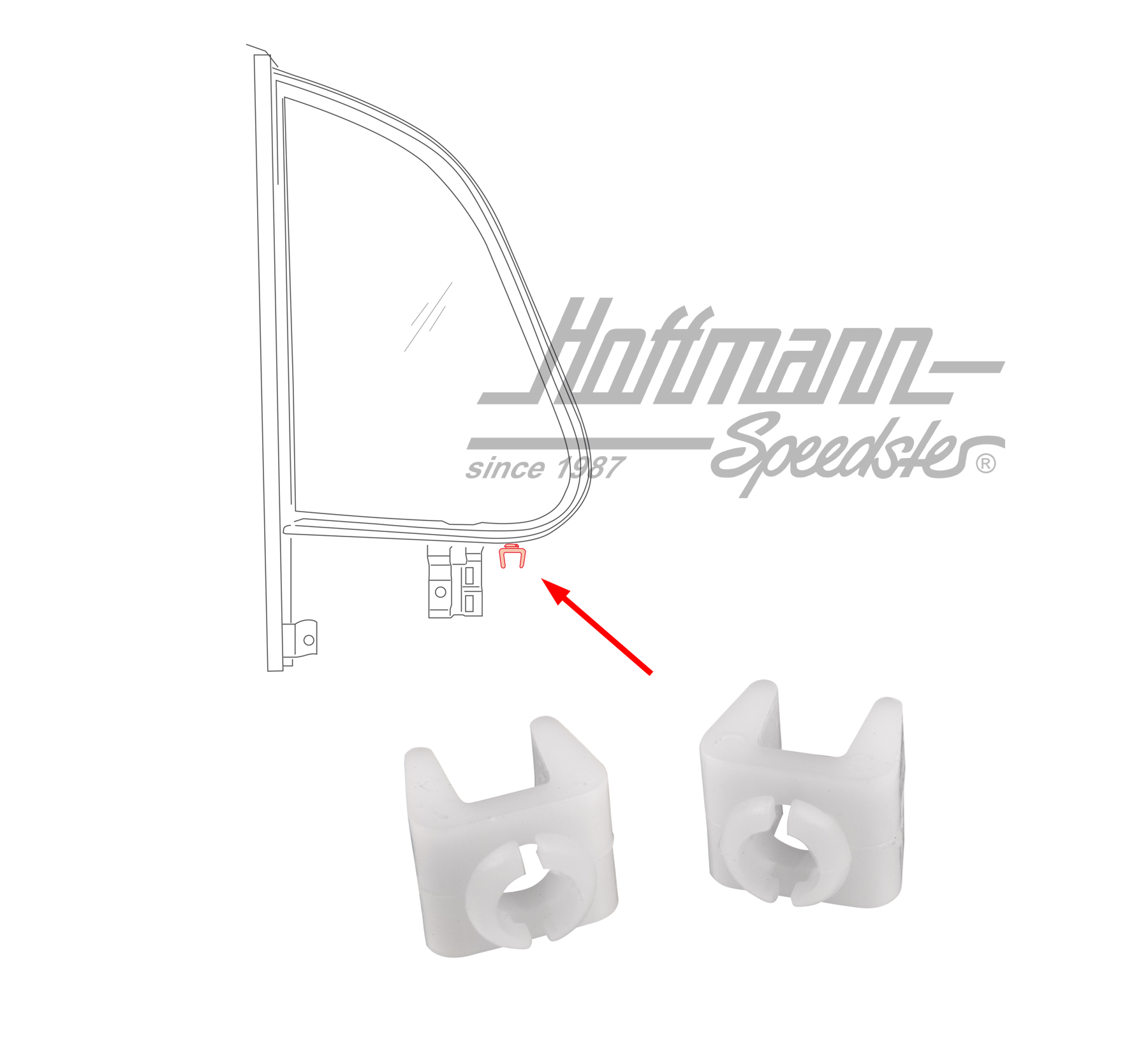 Clips, Drehfensterrahmen, 8.64- Clips, Drehfensterrahmen, 8.64-