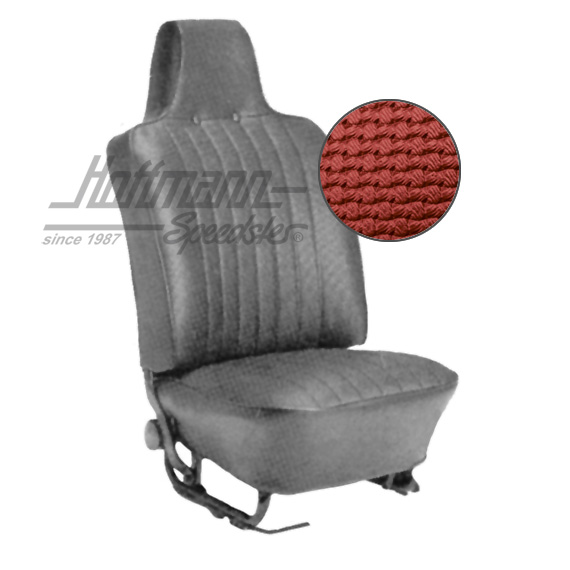 Sitzbezüge, Cabrio, 69-72, Korbmuster, rot