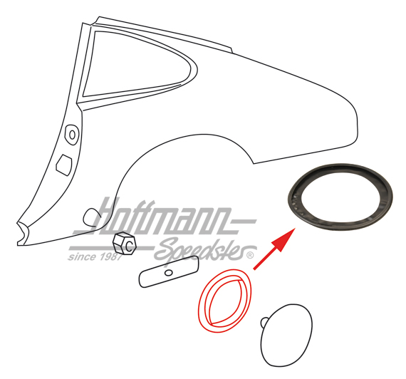 Dichtung, Deckel/Federstab, 911, 65-86 Dichtung, Deckel/Federstab, 911, 65-86