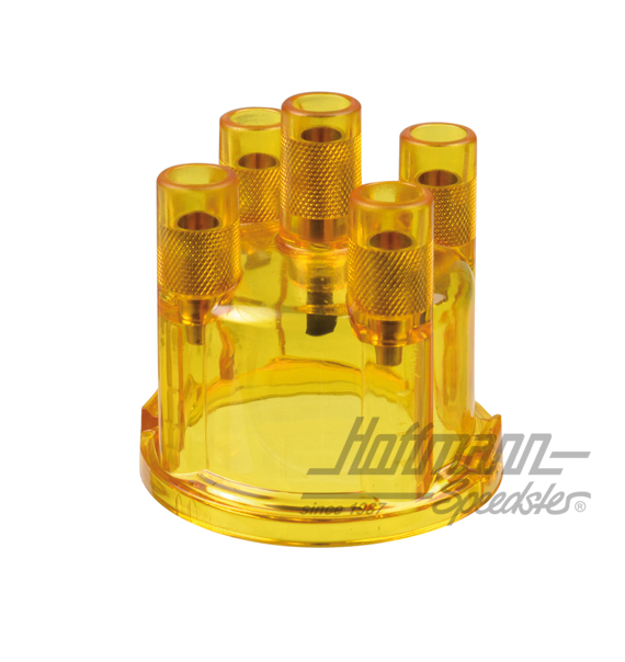 Verteilerkappe, transparent, gelb Verteilerkappe, transparent, gelb