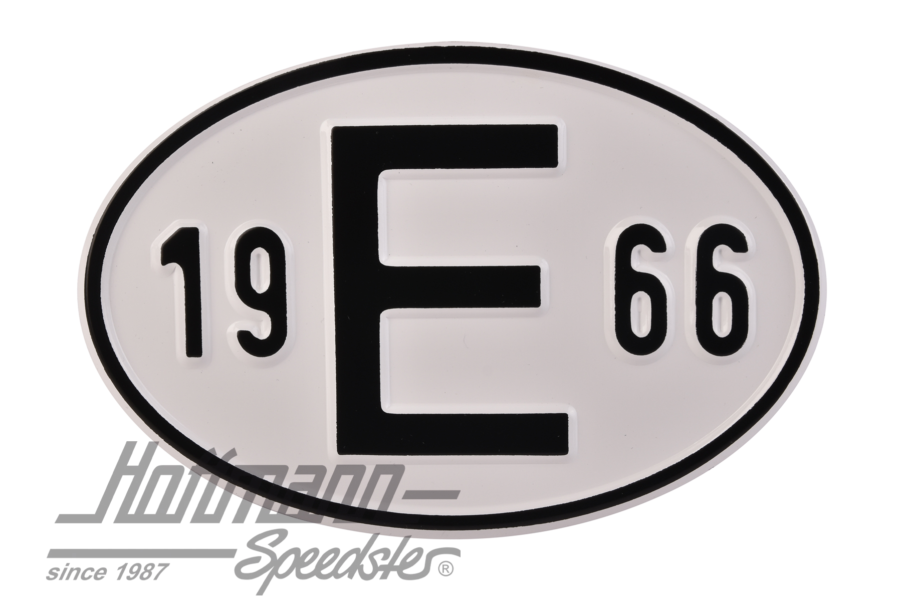 Nationalitätsschild "E", "1966", Alu