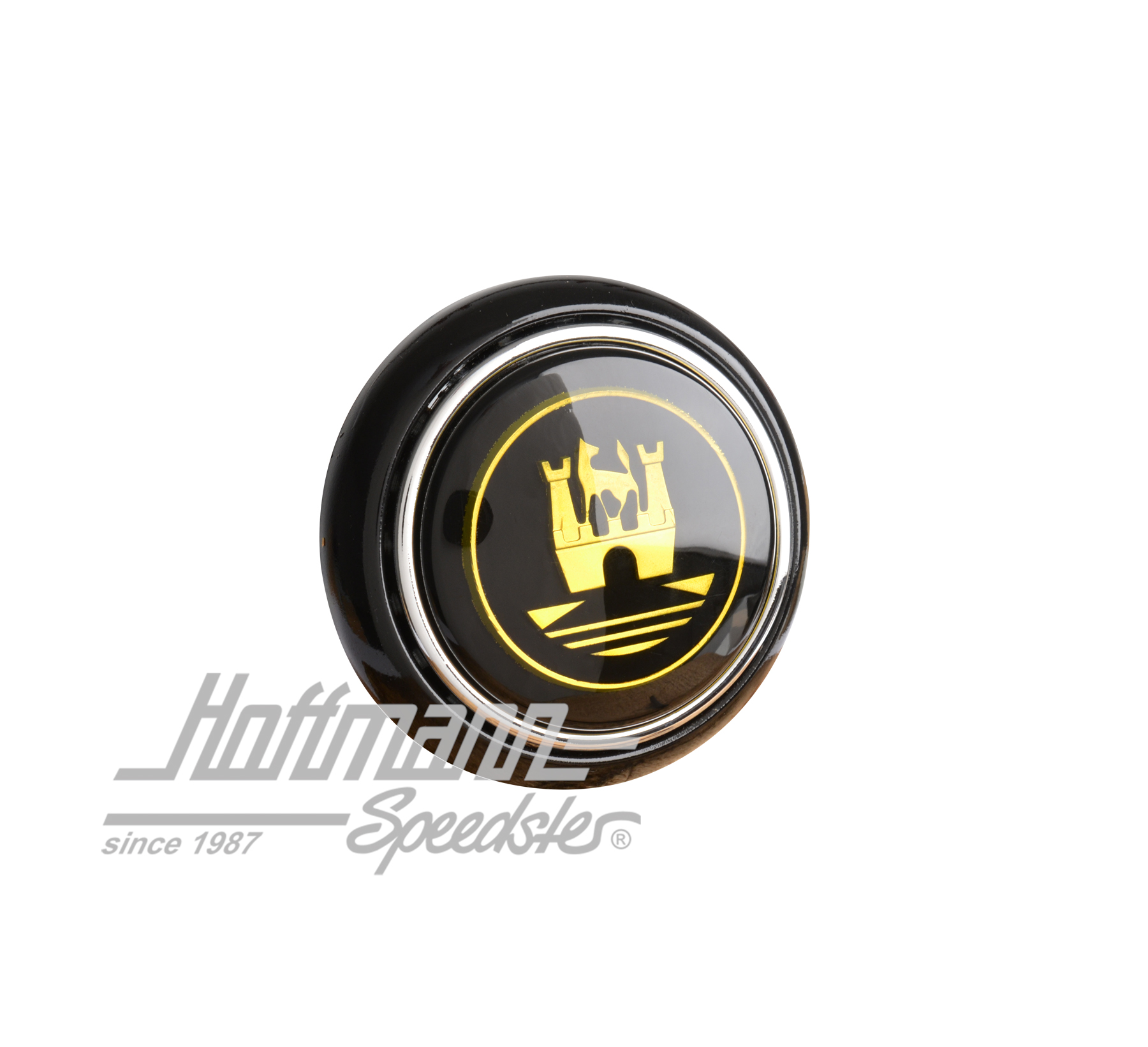 Hupenknopf, schwarz/gold, 55-67