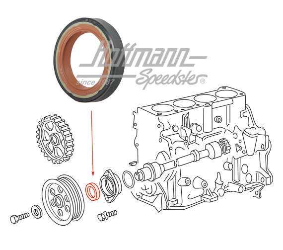 Wellendichtring, Kurbel- / Nockenwelle, vorne Wellendichtring, Kurbel- / Nockenwelle, vorne