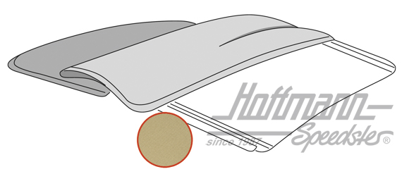 Faltdachbezug, 56-67, Sonnenland, beige Faltdachbezug, 56-67, Sonnenland, beige
