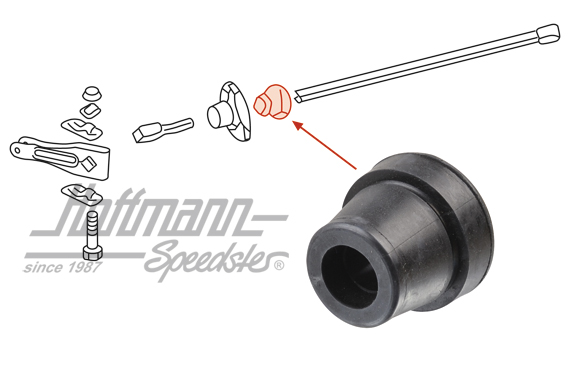 Gummilager, Stabilisator, vorne, 15mm Gummilager, Stabilisator, vorne, 15mm
