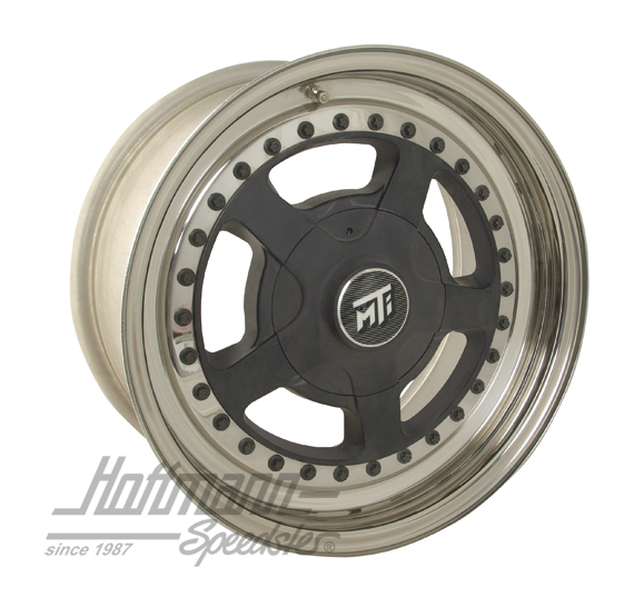 MTI Edelstahlfelge, 7.5x15 ET22, schwarz eloxiert