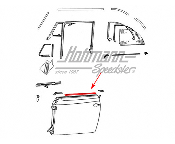 Türschachtdichtung, innen+außen, 52-64 Türschachtdichtung, innen+außen, 52-64