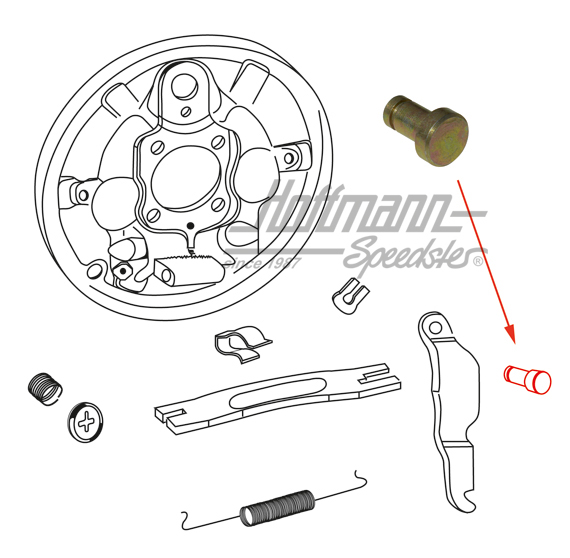 Lagerbolzen, Handbremsseilhebel Lagerbolzen, Handbremsseilhebel