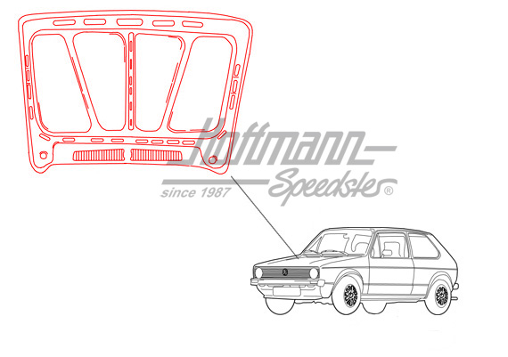 Motorhaube, Golf 1