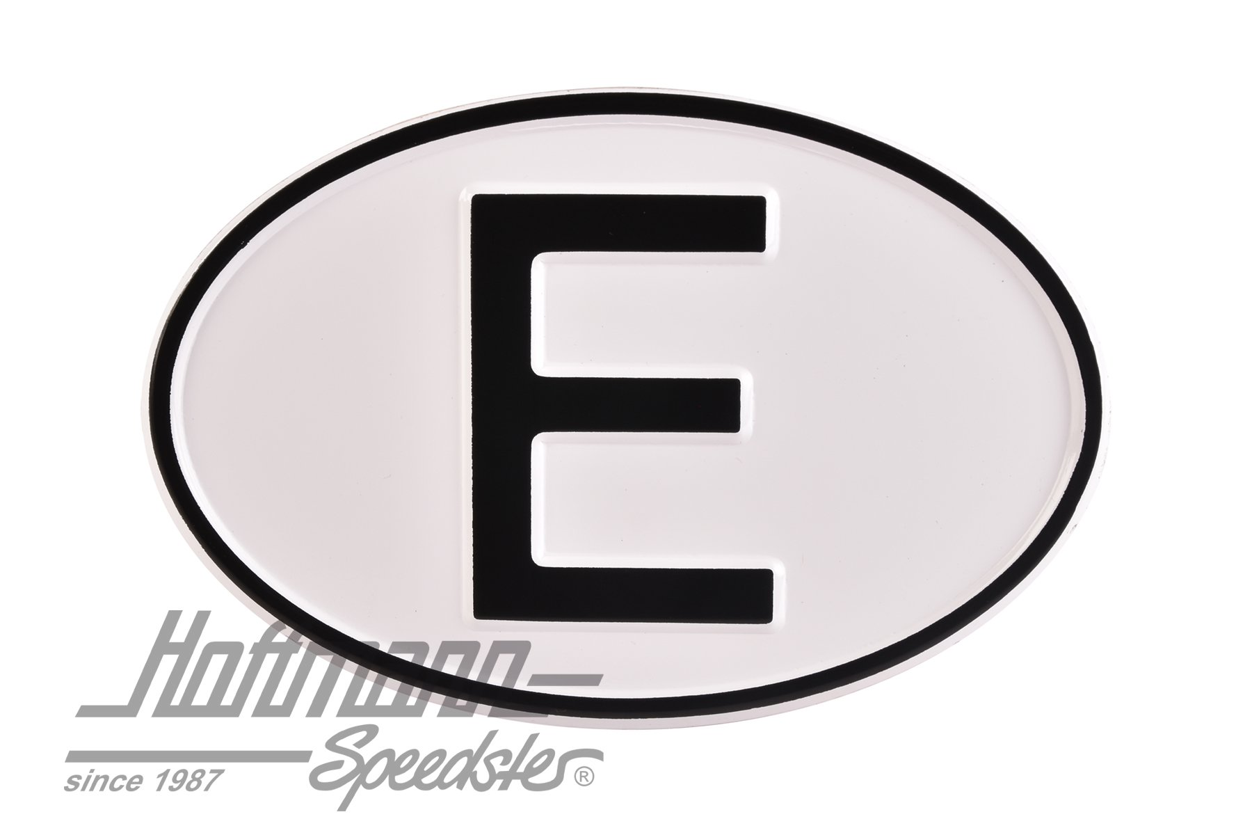 Nationalitätsschild "E", Aluminium