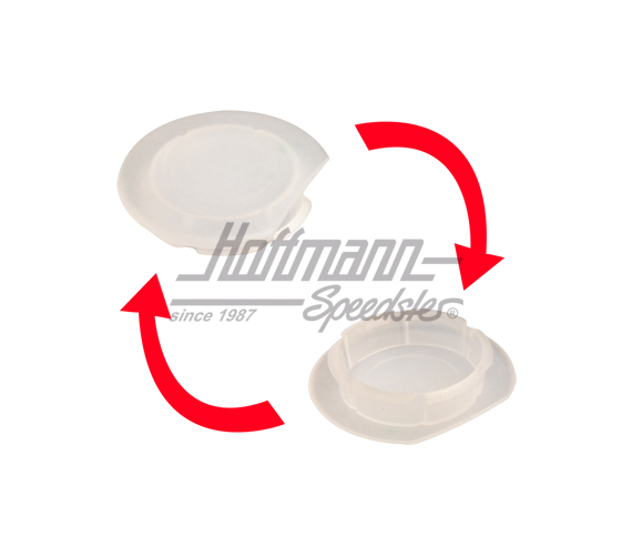 Verschlussstopfen, Schrauben, Klapptür