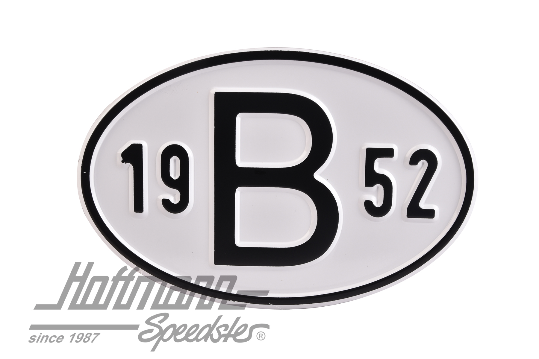 Nationalitätsschild "B", "1952", Alu Nationalitätsschild "B", "1952", Alu