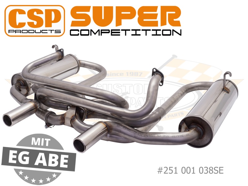 Auspuffanlage Super Competition, 38mm (Edelstahl) Auspuffanlage Super Competition, 38mm (Edelstahl)