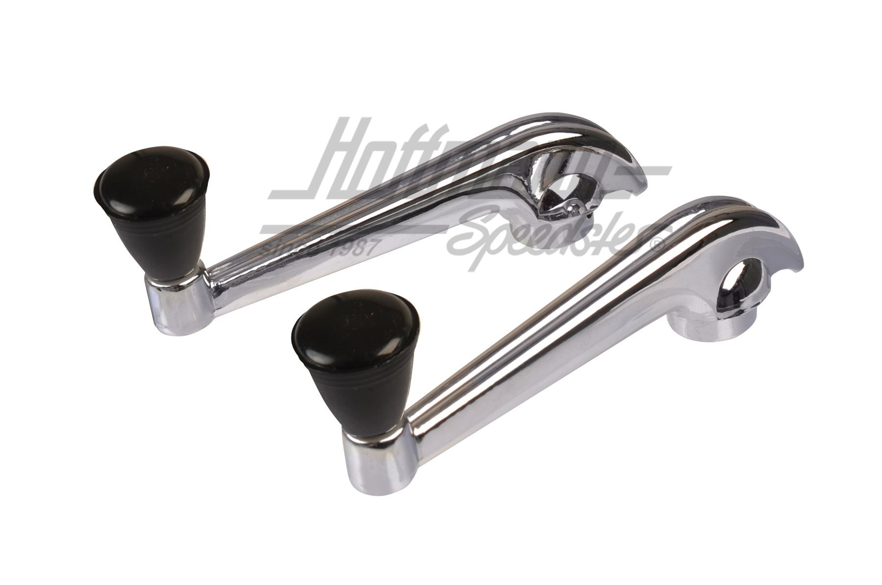 Fensterkurbel, Chrom/schwarz, alte Form Fensterkurbel, Chrom/schwarz, alte Form