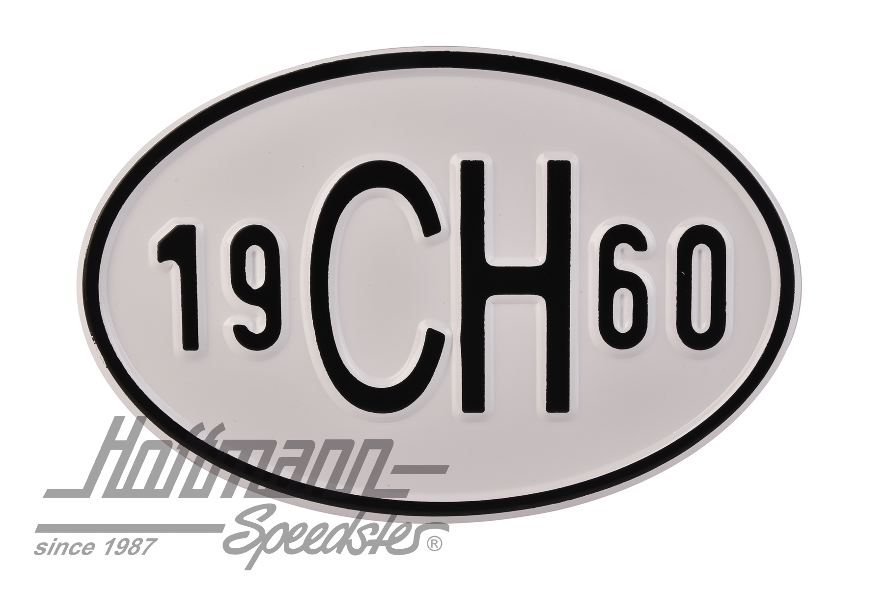 Nationalitätsschild "CH", "1960", Alu