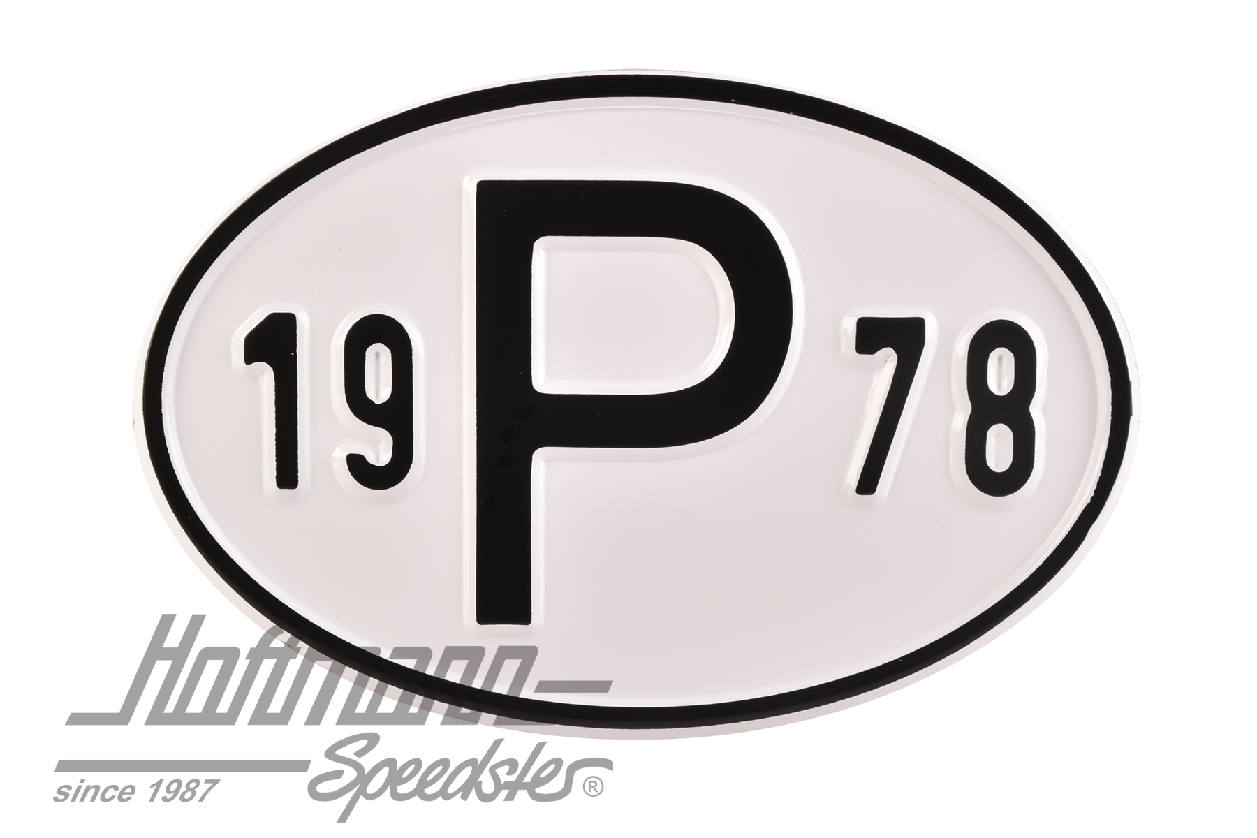 Nationalitätsschild "P", "1978", Alu