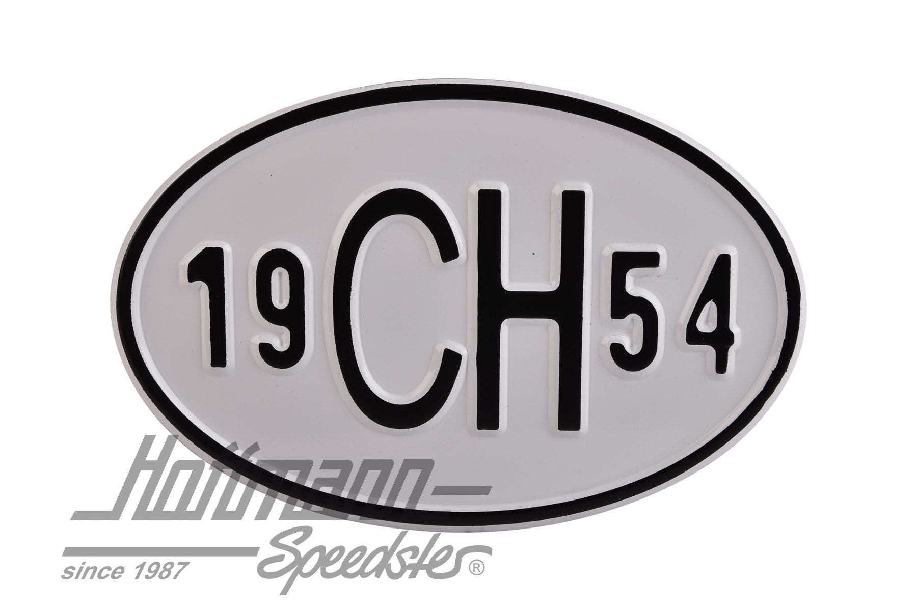 Nationalitätsschild "CH", "1954", Alu