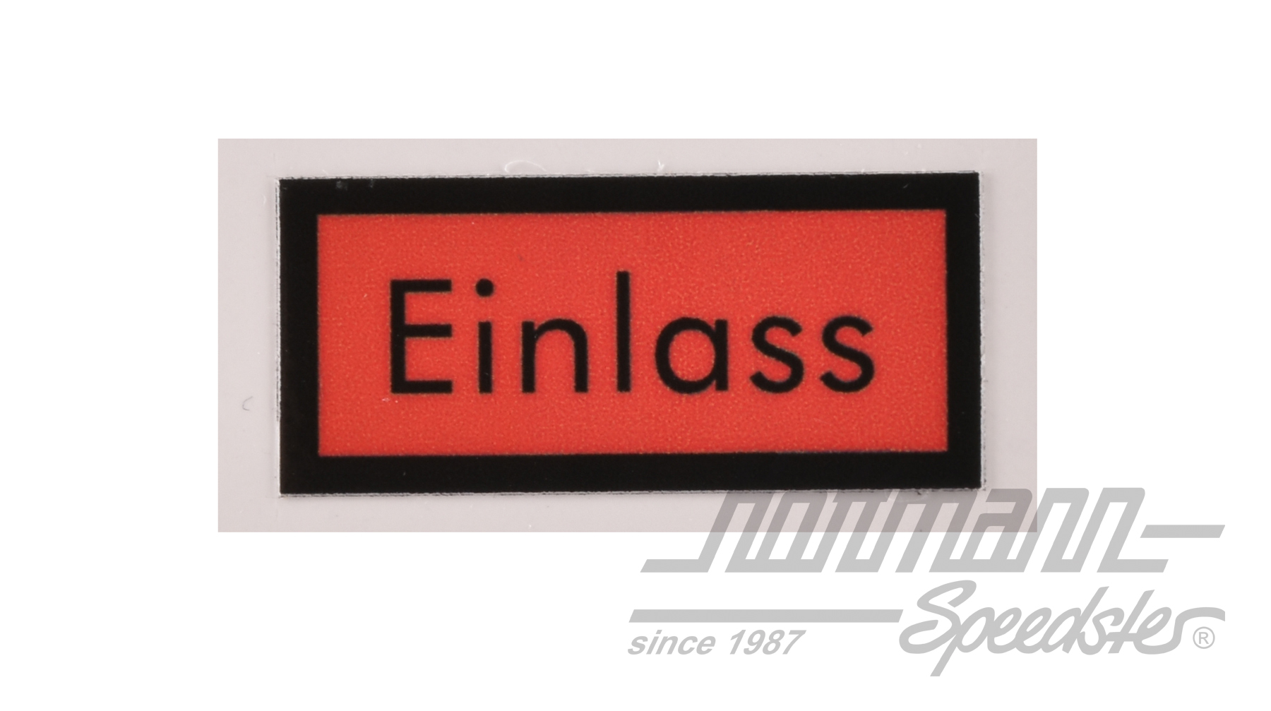 Aufkleber "Einlass", H-Filter, 356/912 Aufkleber "Einlass", H-Filter, 356/912