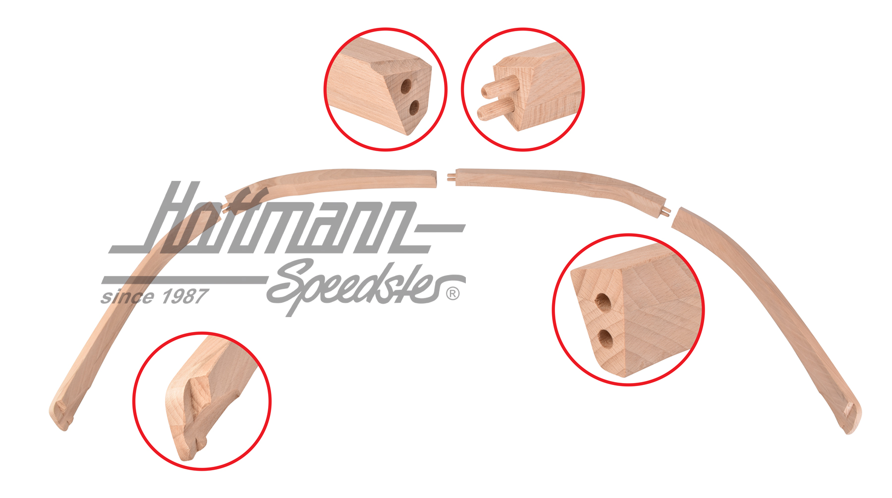 Spriegel, unter Heckscheibe, 4-tlg.