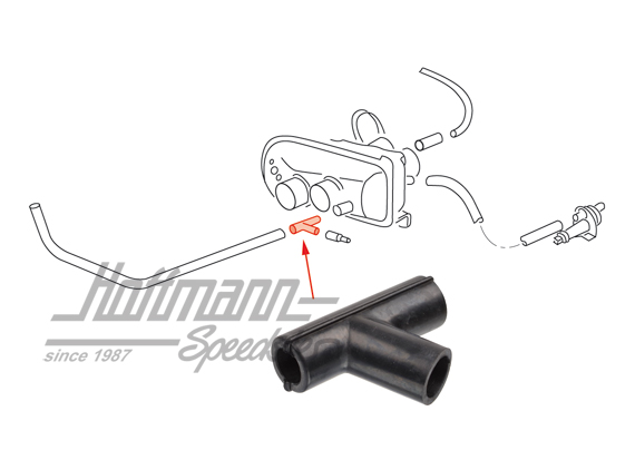 Y-Stück, Unterdruckleitung, Einspritzer Y-Stück, Unterdruckleitung, Einspritzer