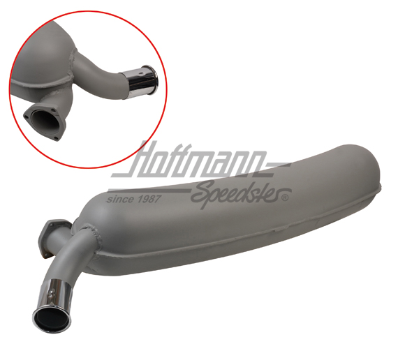 Auspufftopf, Stahlblech, 1x60mm, 75-89 Auspufftopf, Stahlblech, 1x60mm, 75-89