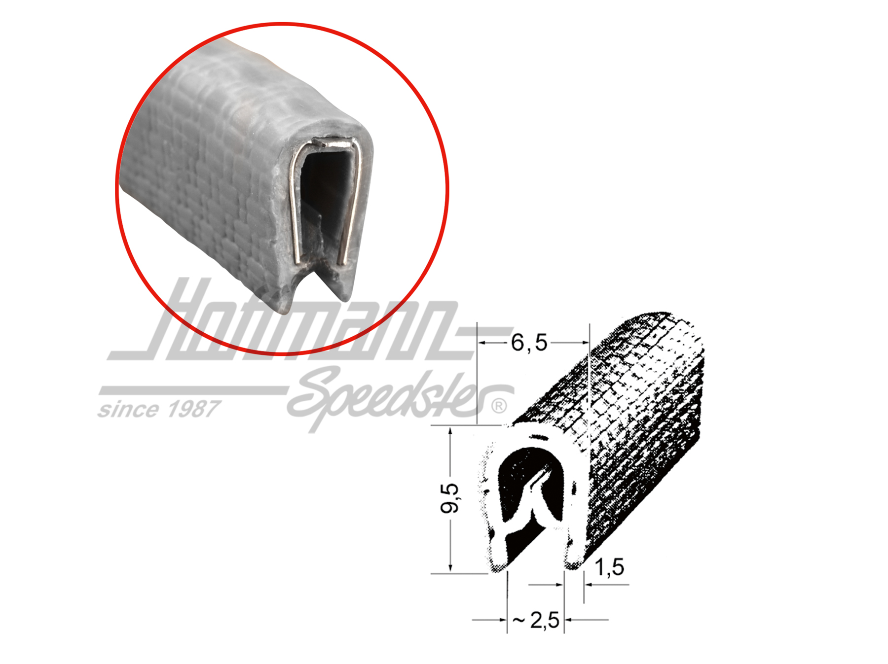 Kantenschutzprofil, klein, silbergrau Kantenschutzprofil, klein, silbergrau