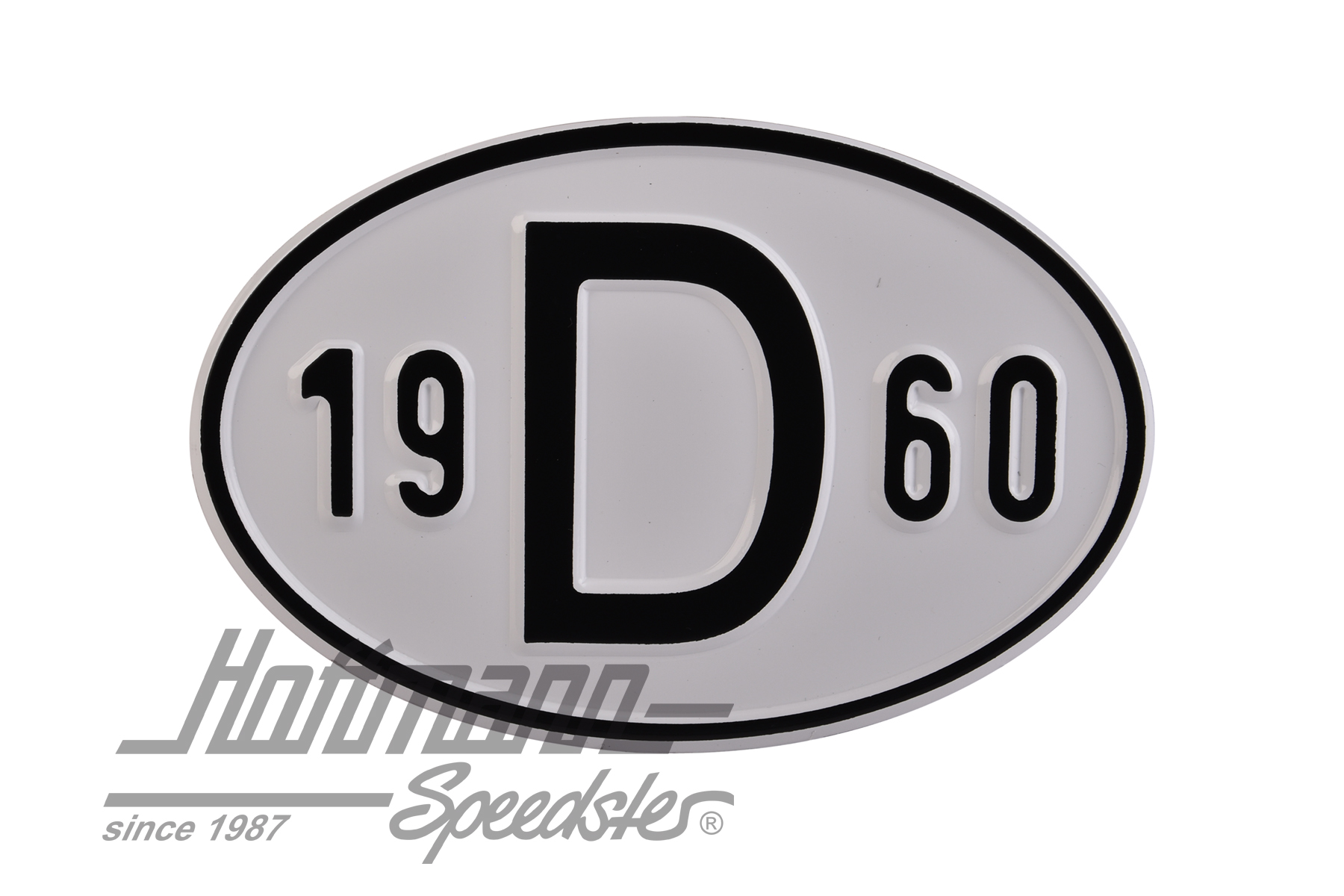 Nationalitätsschild "D", "1960", Alu