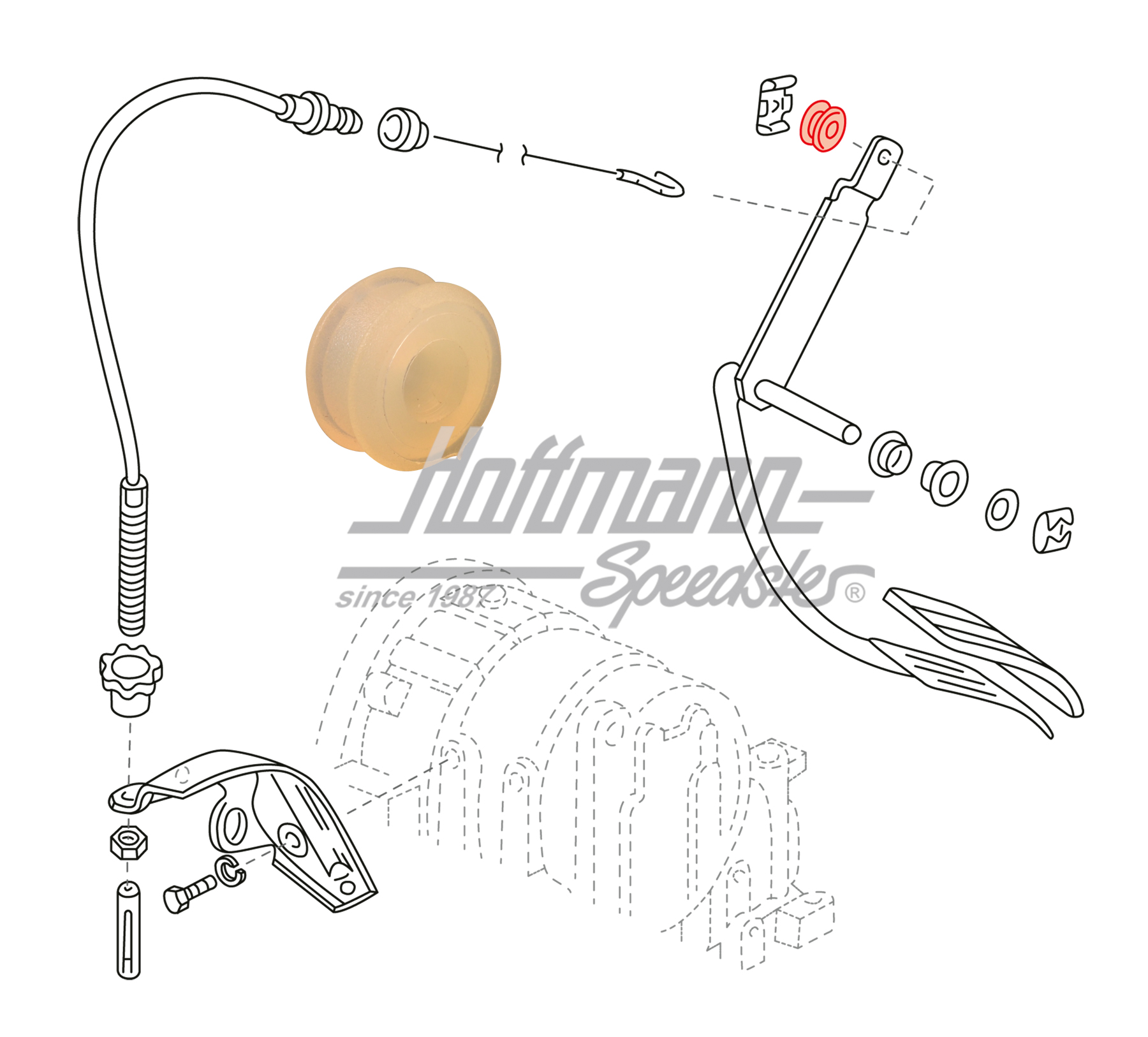 Gummibuchse, Gaspedal/Automatik