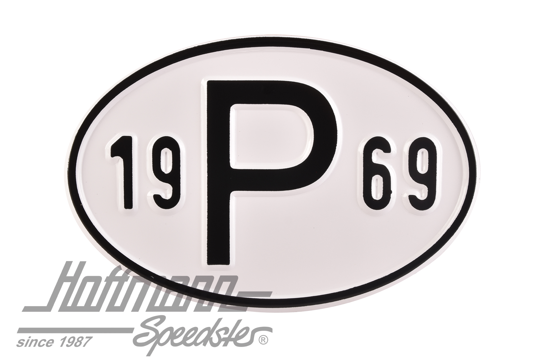 Nationalitätsschild "P", "1969", Alu