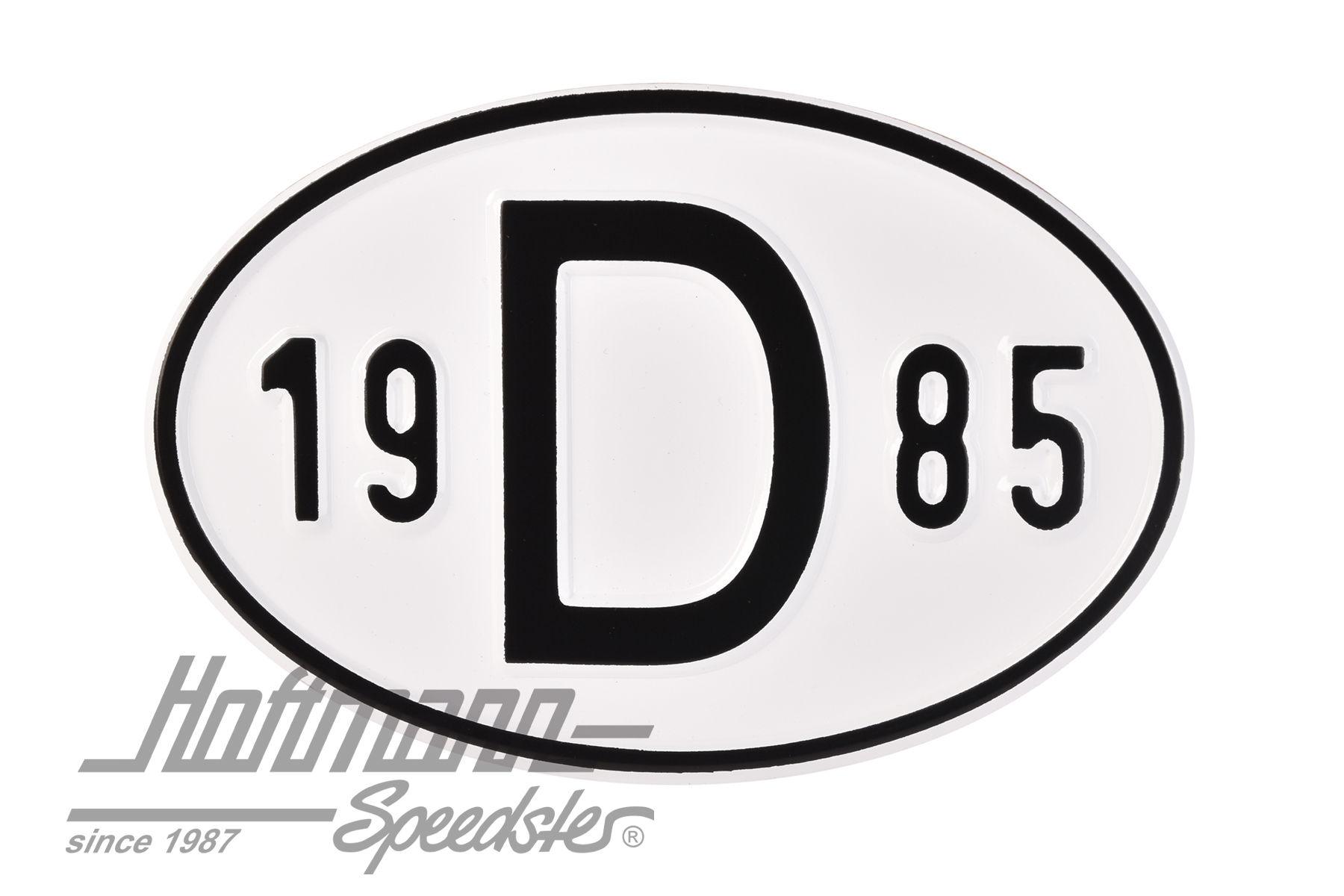 Nationalitätsschild "D", "1985", Alu