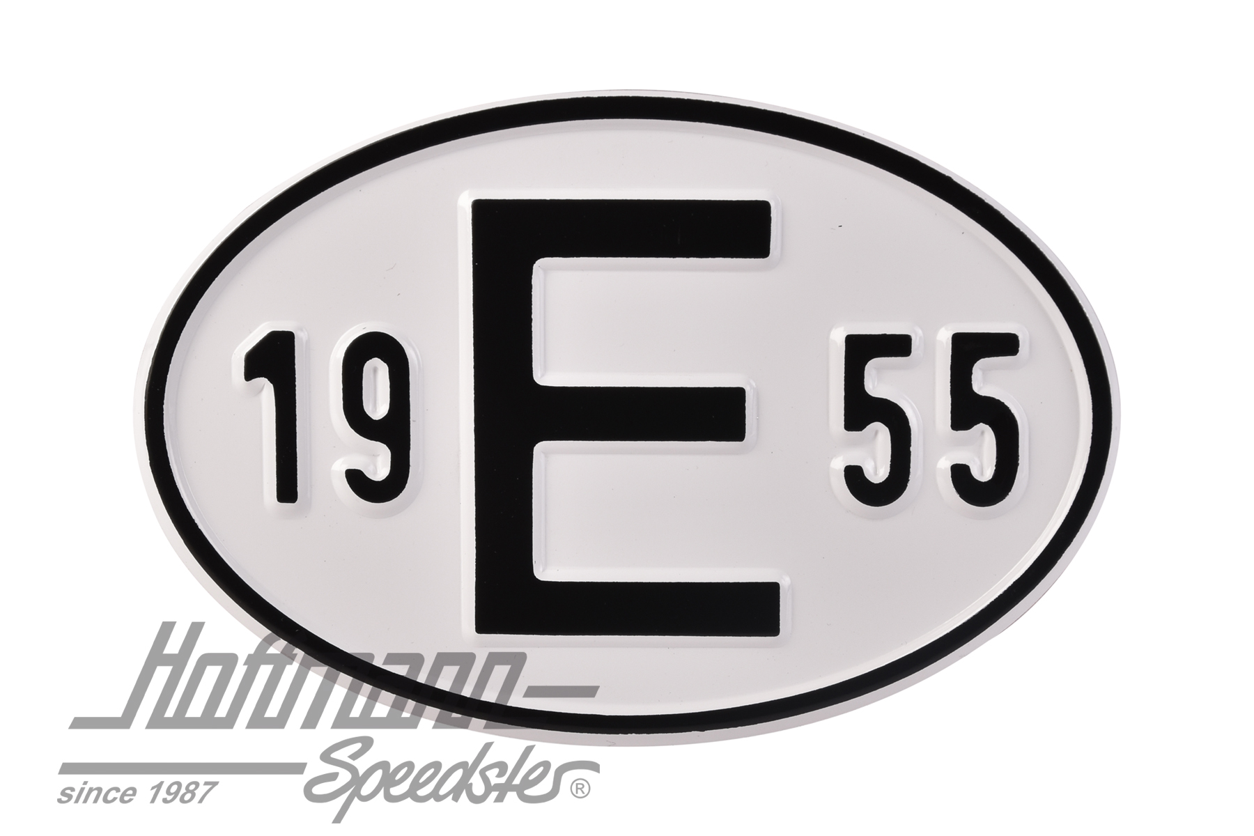 Nationalitätsschild "E", "1955", Alu