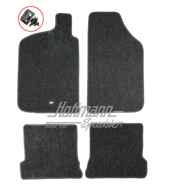 Fußmatten, schwarz, 4tlg., Golf 1