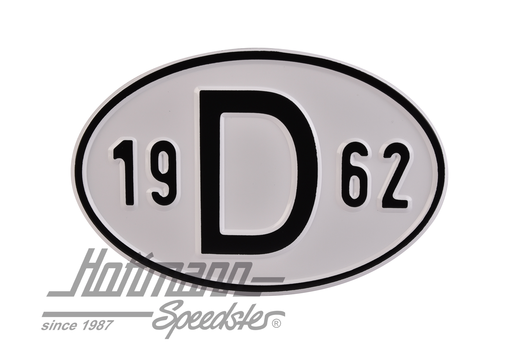 Nationalitätsschild "D", "1962", Alu