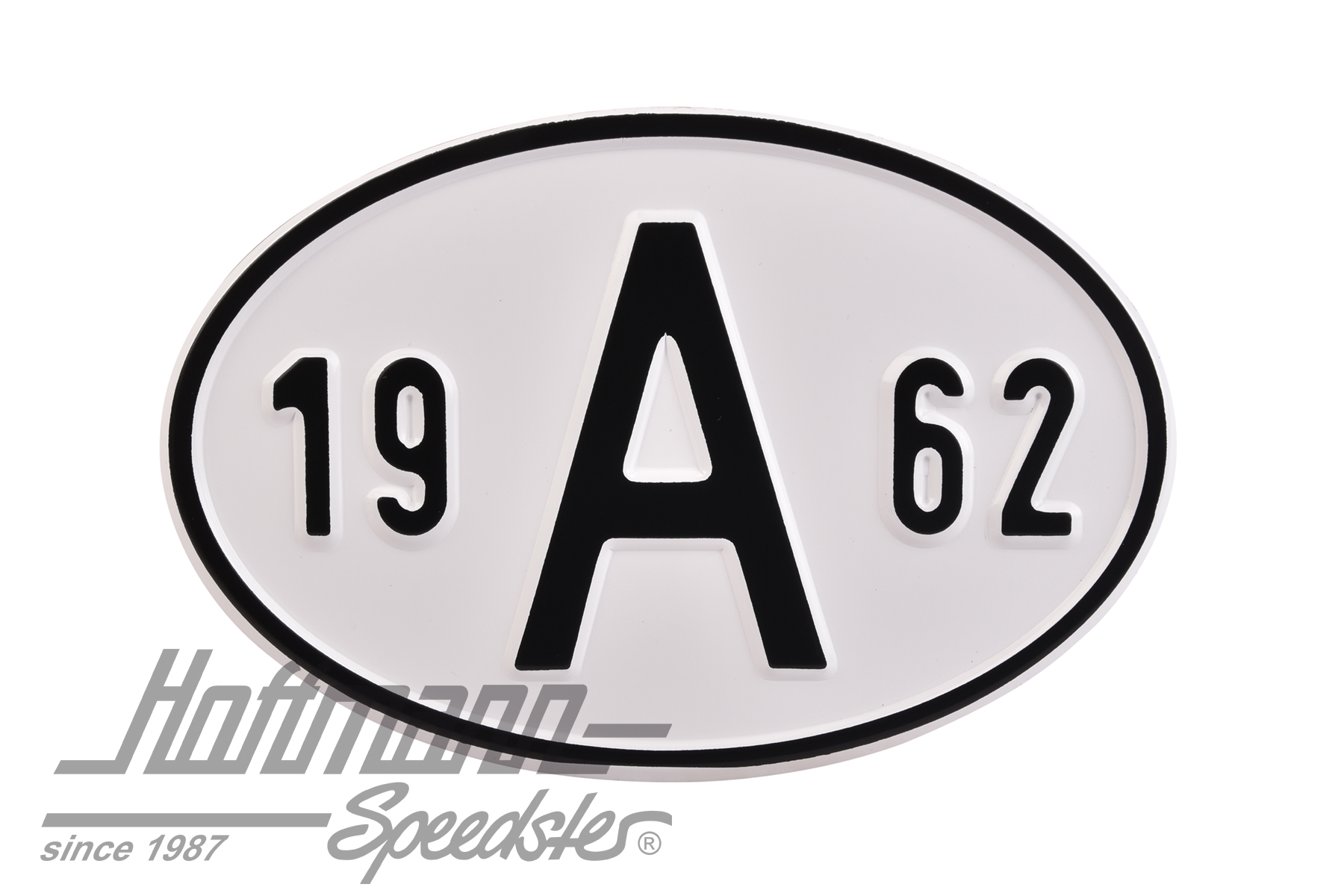 Nationalitätsschild "A", "1962", Alu