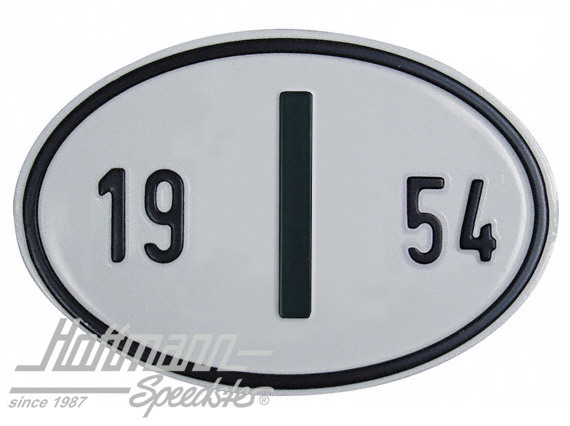 Nationalitätsschild "I", "1954", Alu