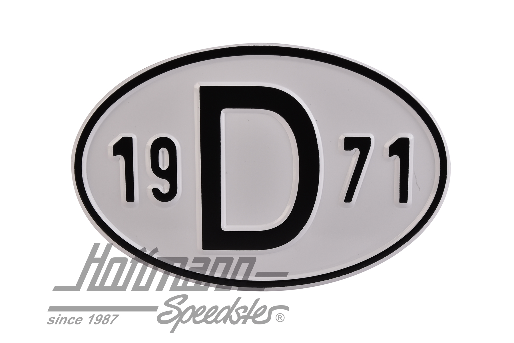 Nationalitätsschild "D", "1971", Alu