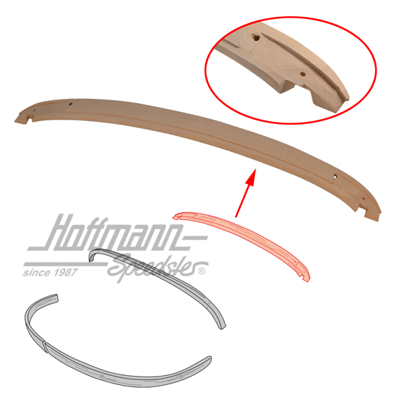 Frontspriegel, Karmann, 12.68-7.74(Holz)