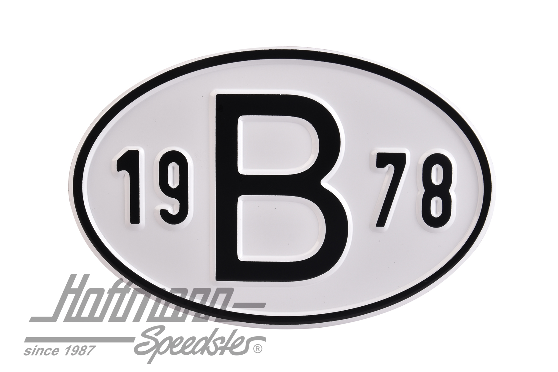 Nationalitätsschild "B", "1978", Alu
