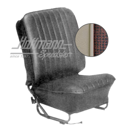 Sitzbezüge, Cabrio, 57-64, Meshmuster, rot/weiß