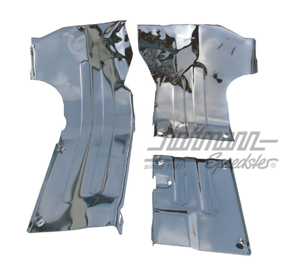 Stößelrohrschutzbleche, Chrom, 3-tlg.