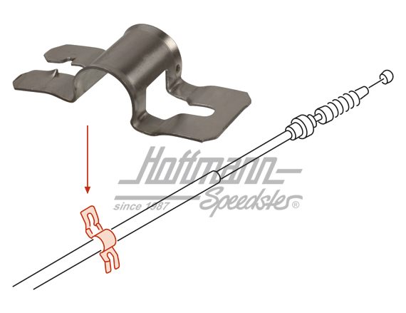Halter, Handbremsseil, Golf 2