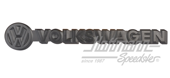 Schriftzug, Volkswagen, hinten, schwarz