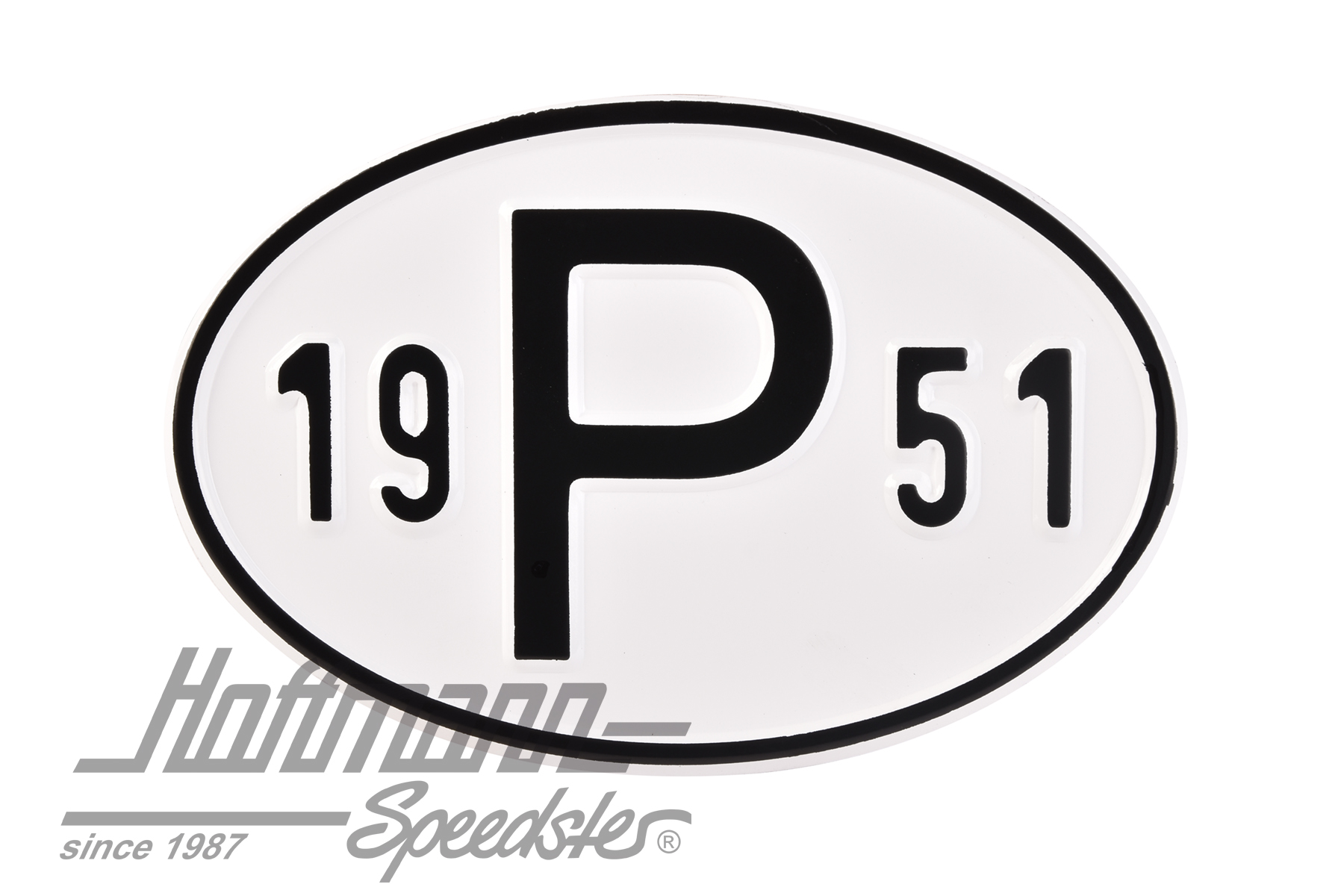 Nationalitätsschild "P", "1951", Alu