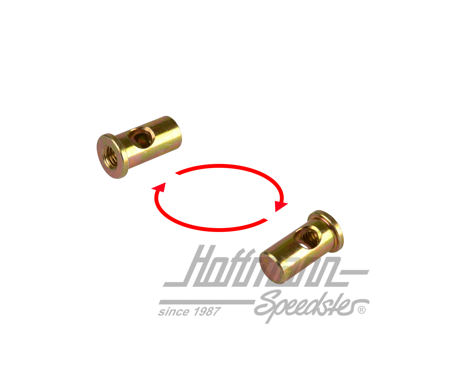 Bolzen, Gaszug, hinten, Bus T2/T3