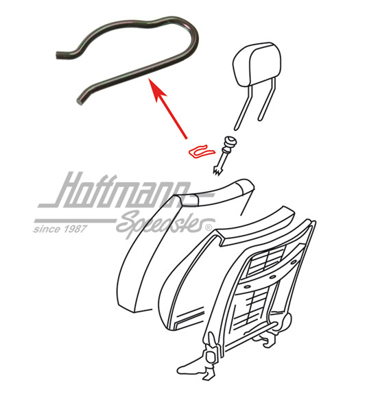 Klammer, Kopfstützenbefestigung Klammer, Kopfstützenbefestigung