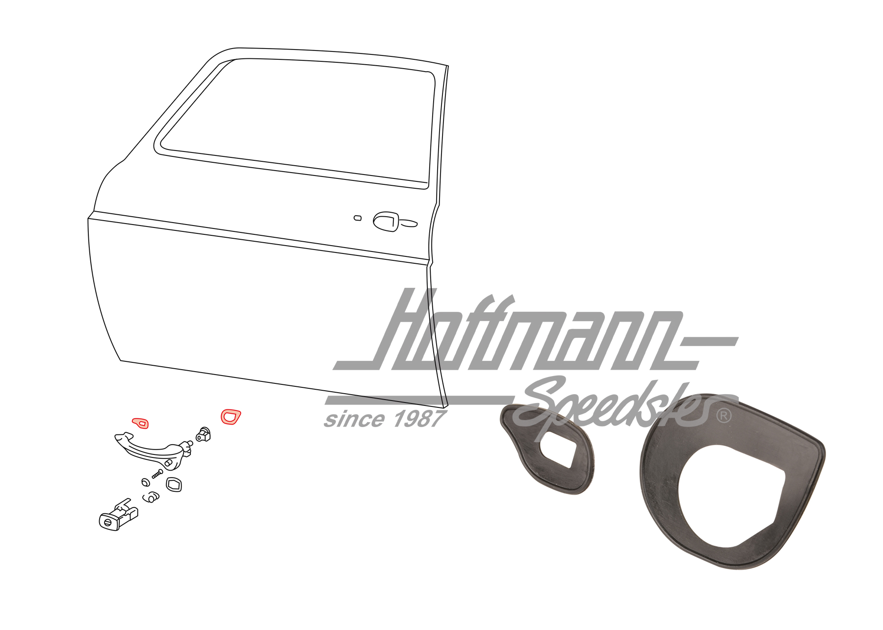 Dichtungen, Türgriffe, Typ 3, 61-67 Dichtungen, Türgriffe, Typ 3, 61-67