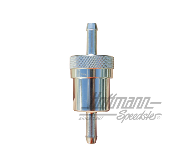 Benzinfilter, Aluminium, 6mm Anschluss Benzinfilter, Aluminium, 6mm Anschluss