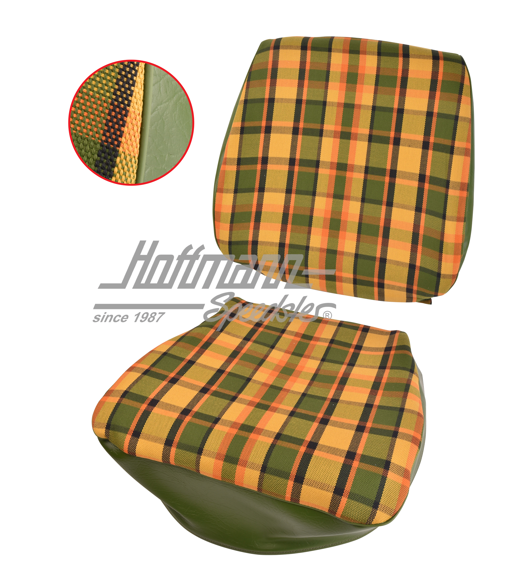 Sitzbezug, Westfalia, gelb/orange/grün
